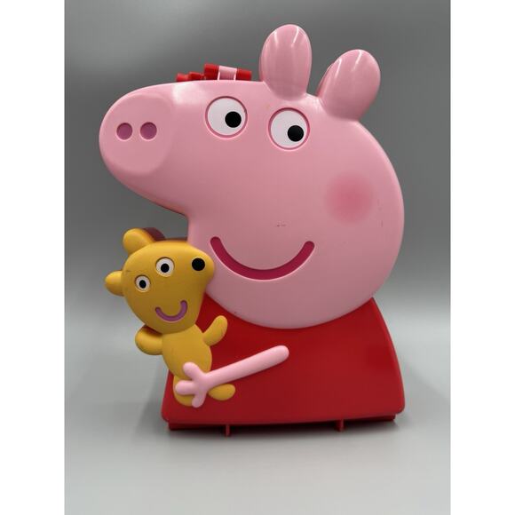PEPPA PIG Carry Along Friends Case W/ Figures 7 And Fairground Boat Swing Lot - Picture 14 of 16